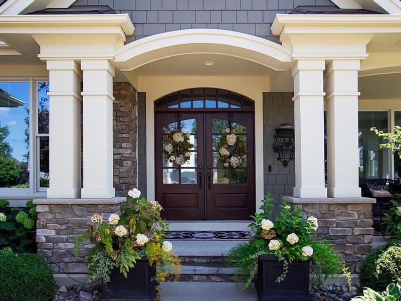 entry door on home exterior