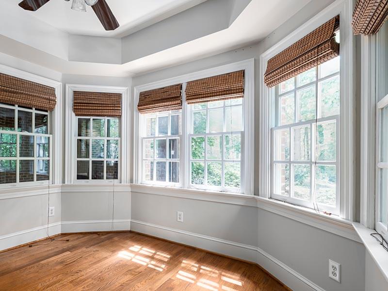 home interior with windows