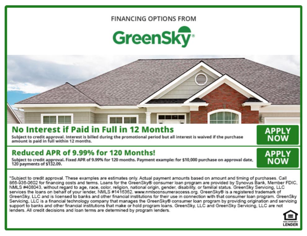 financing options from GreenSky