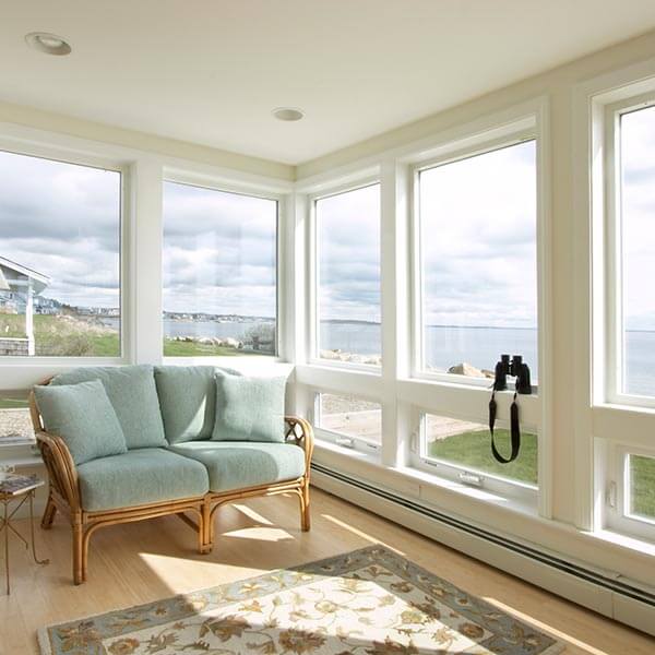home interior with windows