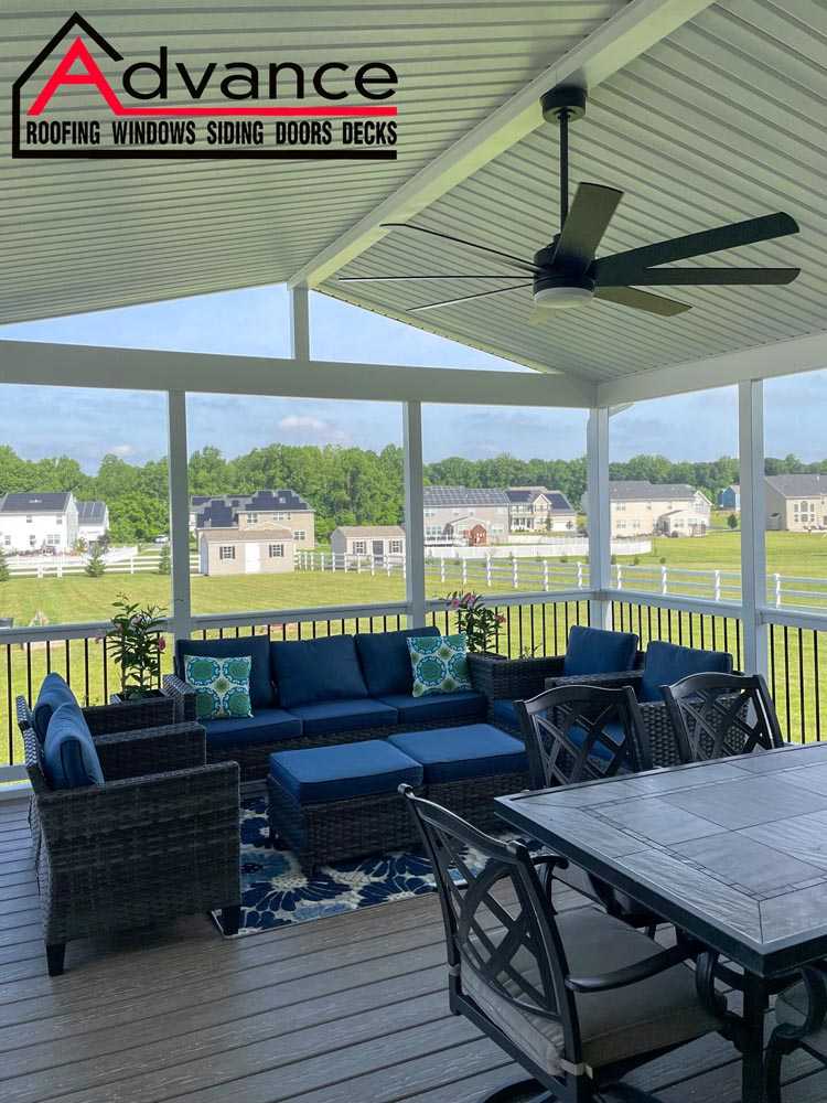 Outdoor patio upgraded with metal roofing service in Newark, DE